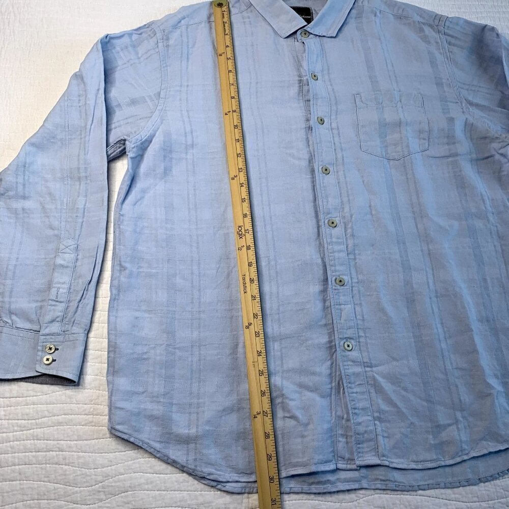 Tommy Bahama Linen Cotton Long Sleeve Button Down Dress Shirt Sz Xl Blue #0836 View 5